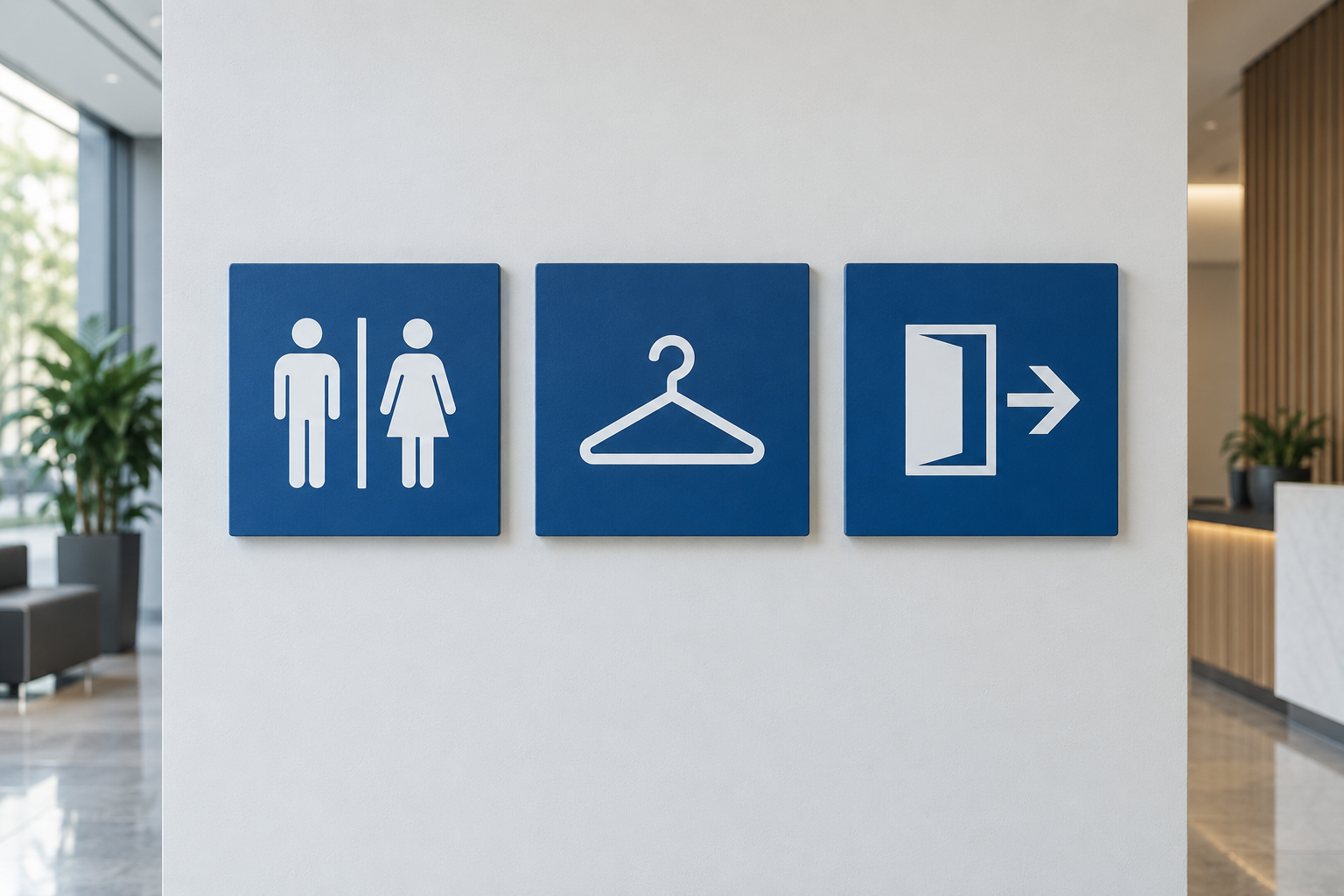 Пиктограммы (WC, гардероб, выход)