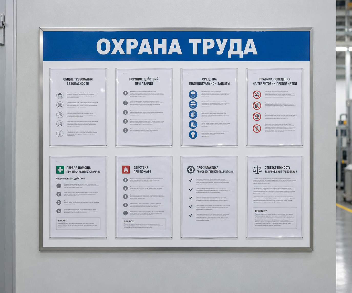 Стенды по охране труда и ГО